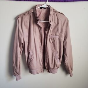 Vintage Mens Light Pink  Bomber Jacket Size Small